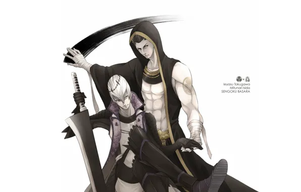 Weapons, sword, guys, two, Sengoku Basara, The Era Of Unrest