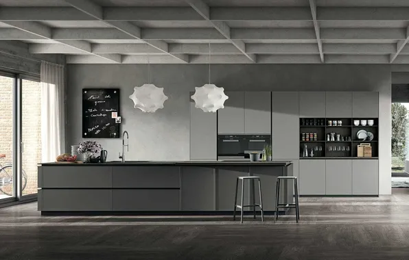 Style, Villa, interior, Italy, kitchen, dining room, dining area, Italian design