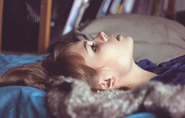 Girl, face, mood, model, lies, beautiful, Anastasia Shcheglova