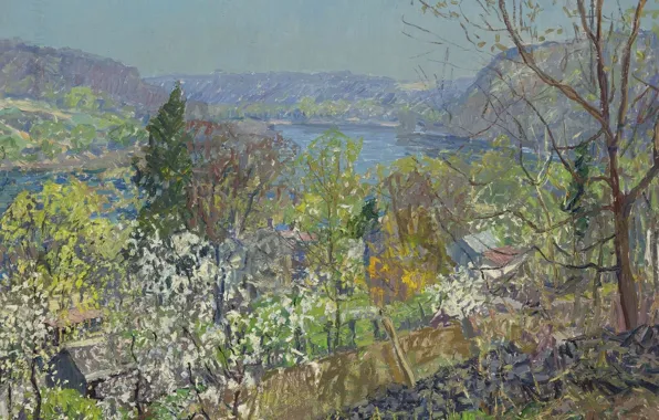 Picture autumn, landscape, picture, Edward Willis Redfield, Edward Redfield, The Valley Of The Delaware River