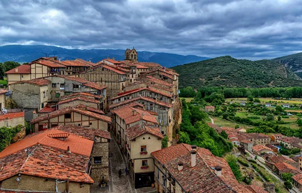 Building, home, roof, Spain, street, Spain, Frias, Frigid