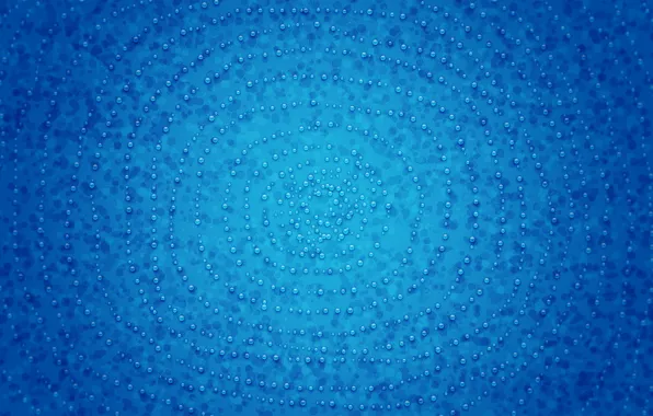 Drops, circles, blue