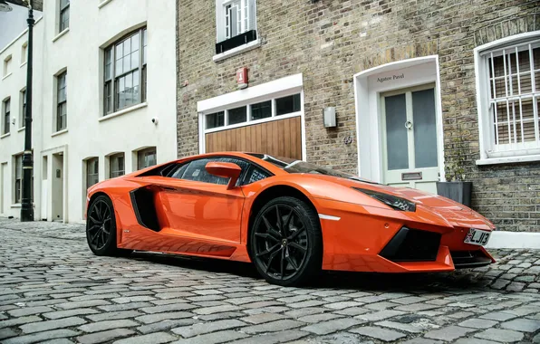 Picture Lamborghini, london, orange, LP700-4, aventador
