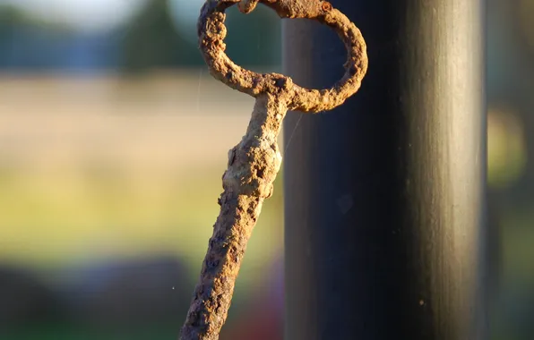 Picture key, rust, old, hanging