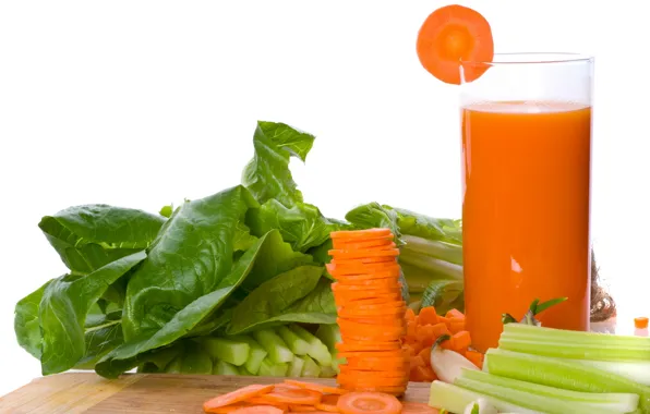 Picture freshness, glass, juice, carrots