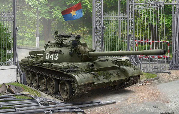 Tank, USSR, average, Valery Petelin, the Vietnam war, T-54 in Saigon, North Vietnam