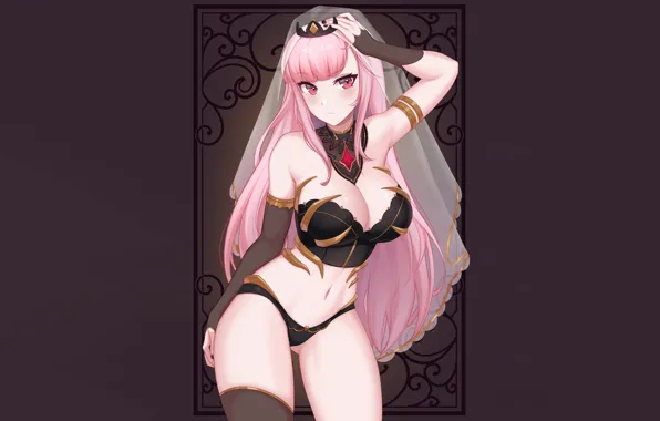 Girl, sexy, lingerie, pantsu, bra, cleavage, panties, thighhighs