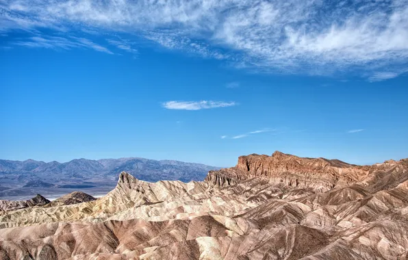 The sky, landscape, mountains
