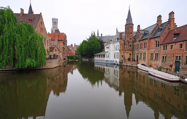 Picture Home, Belgium, Bruges, Water channel