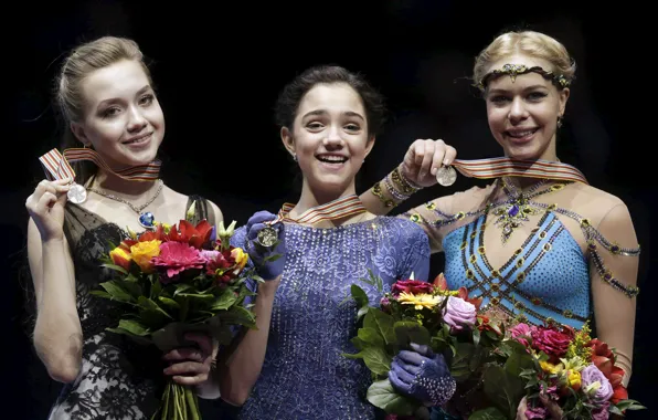 Eyes, look, joy, happiness, flowers, sweetheart, victory, sport