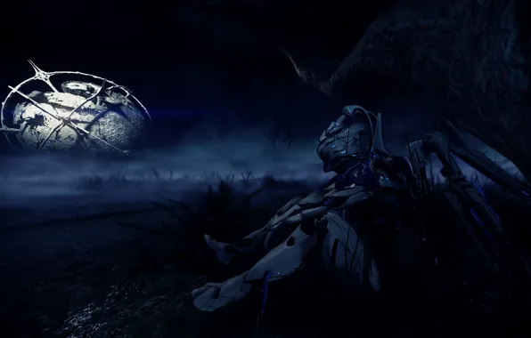 Picture relax, moon, Warframe, despair, nyx prime
