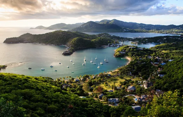 Sea, yacht, Caribbean, Antigua and Barbuda