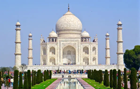 Picture tower, architecture, building, travel, The Taj Mahal