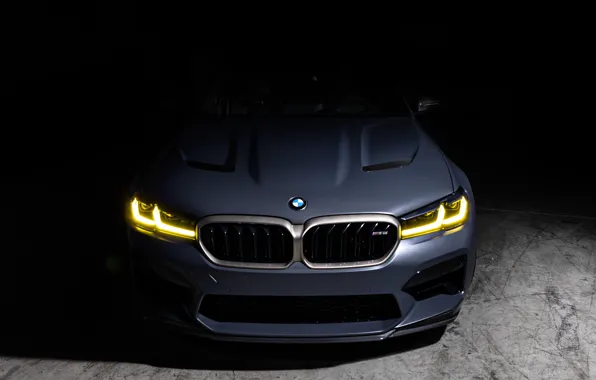 Picture BMW, Front, Lights, Shadow, Face, M5 CS