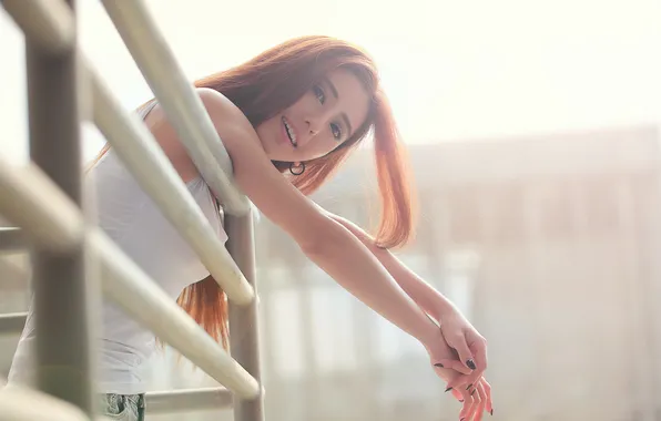 Summer, look, girl, face, background, hair