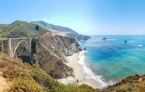 Landscape, nature, monterey, highway, historic, coastline, landmark