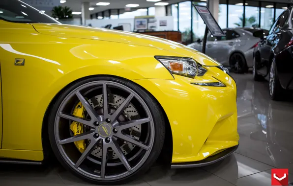 Yellow, Lexus, Disk, Wheel, Lexus, Vossen