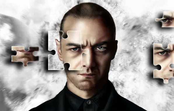 Background, art, puzzles, Thriller, poster, horror, James McAvoy, James McAvoy
