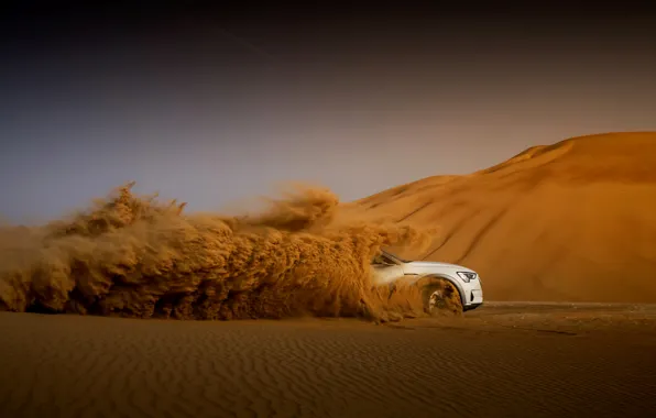 Sand, white, Audi, desert, E-Tron, 2019