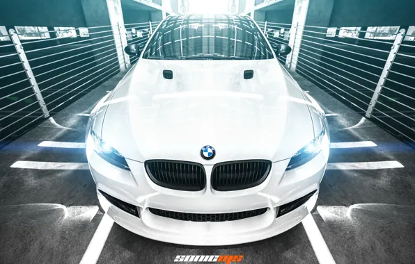 Picture car, BMW, white, bmw m3