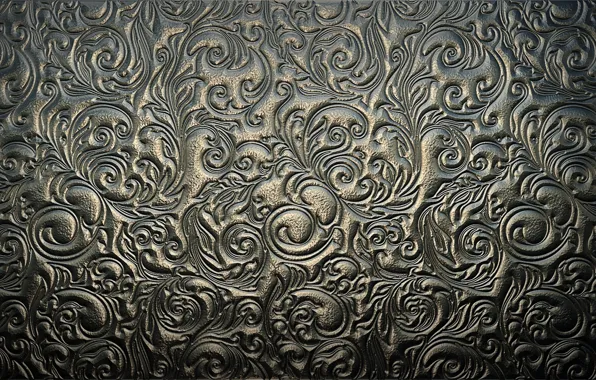 Metal, pattern, curls, silver, Shine, texture, silver, ornament