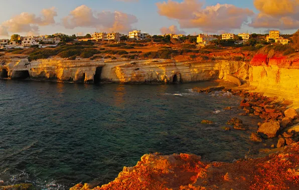 Picture the city, photo, coast, home, Cyprus, Pegeia