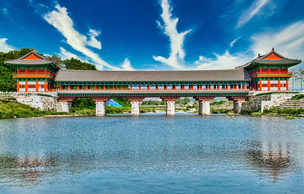 Picture bridge, asia, asian, famous, historic, heritage, culture, gyeongju