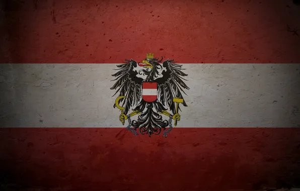 Austria, flag, coat of arms