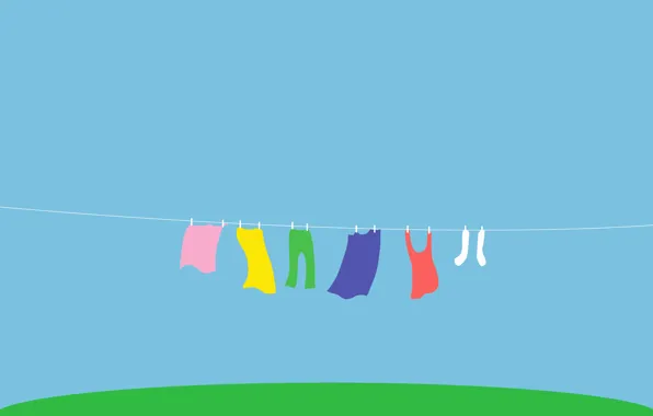 Grass, linen, color, rainbow, rope, Mike, yard, socks