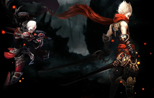 Weapons, warrior, guy, swords, Echo of Soul