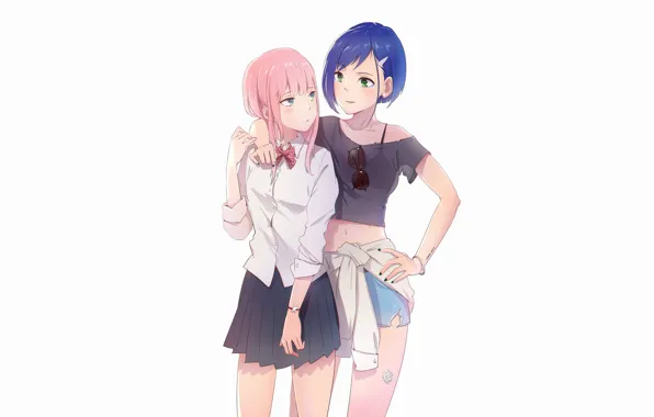Girls, white background, Ichigo, 002, Darling In The Frankxx, Cute in France