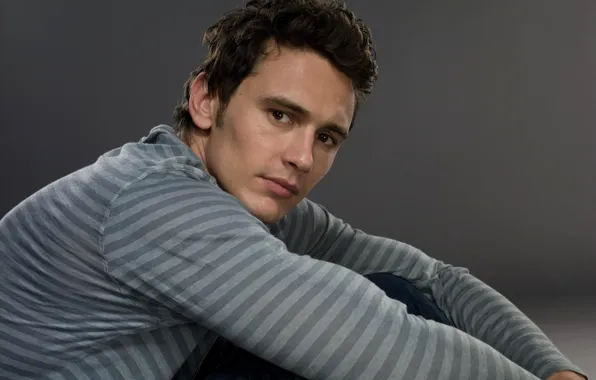 Picture actor, guy, grey background, actor, James Franco, James Franco