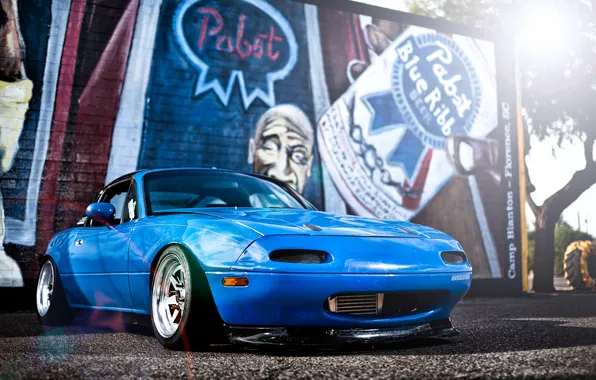 Blue, mazda, blue, jdm, tuning, Mazda, miata, Miata