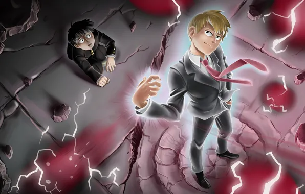 The wreckage, power, Mob Psycho 100, Kageyama Shigeo, Reigate Arataka, Mob Psycho 100