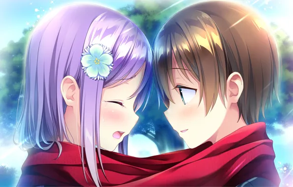 Picture romance, anime, art, two, omoi o sasageru otome no melody