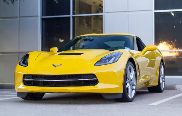 Picture Corvette, Chevrolet, Yellow