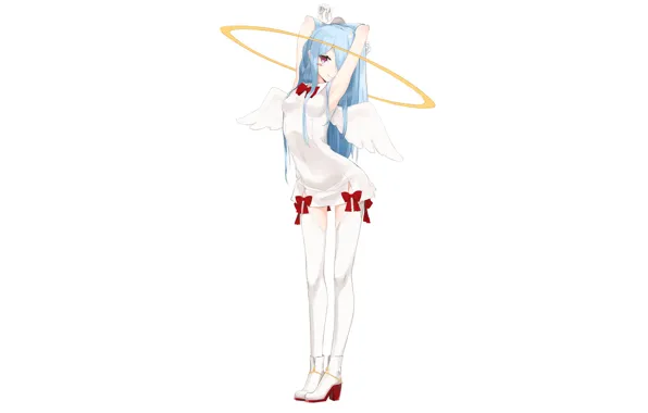 Girl, wings, halo, agnel
