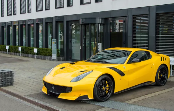 Ferrari, yellow, F12, tdf