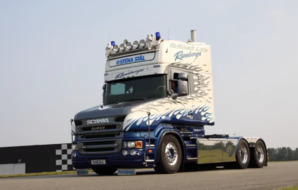 Wallpaper Truck, Blue, Scania T, T480, White, Road, Scania images for ...