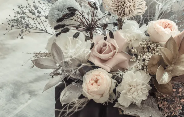 Flowers, roses, clove
