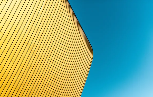The sky, the building, minimalism, angle