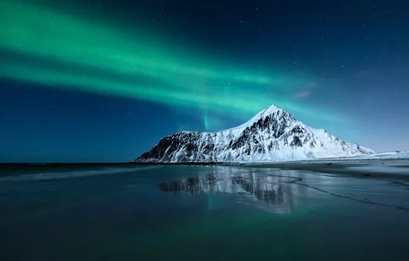 Mountain, Lights, Stars