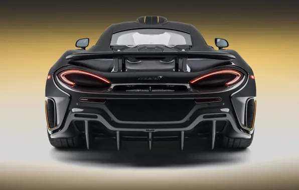 McLaren, supercar, rear view, 2018, MSO, 600LT, Stealth Grey