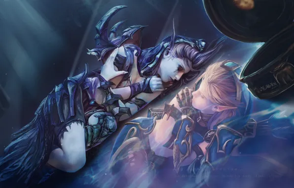 Girl, elf, fantasy, Warcraft, Sylvanas Windrunner