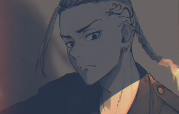 Look, tattoo, braid, guy, Tokyo avengers, tokyo revengers