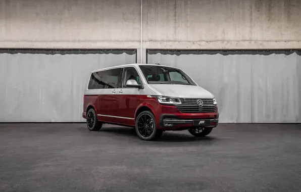 Volkswagen, Red, White, ABBOT, Minivan, Multivan, Bulli