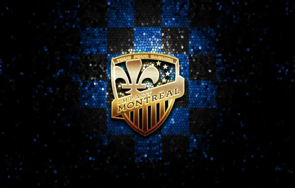 Wallpaper, sport, logo, football, glitter, checkered, MLS, Montreal Impact
