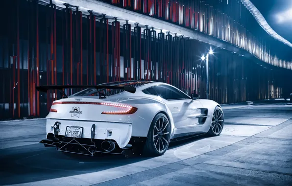 Night, construction, lantern, car, Aston Martin One 77