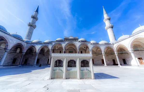 Picture yard, East, mosque, architecture, the minaret