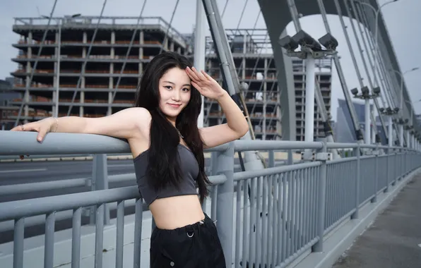 Girl, bridge, Asian